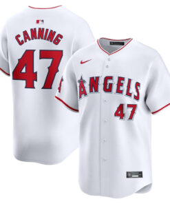 Griffin Canning 47 Los Angeles Angels Home Limited Player Men Jersey - White