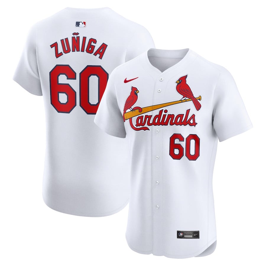 Guillermo ZuÃ±iga 60 St. Louis Cardinals Home Elite Player Men Jersey - White