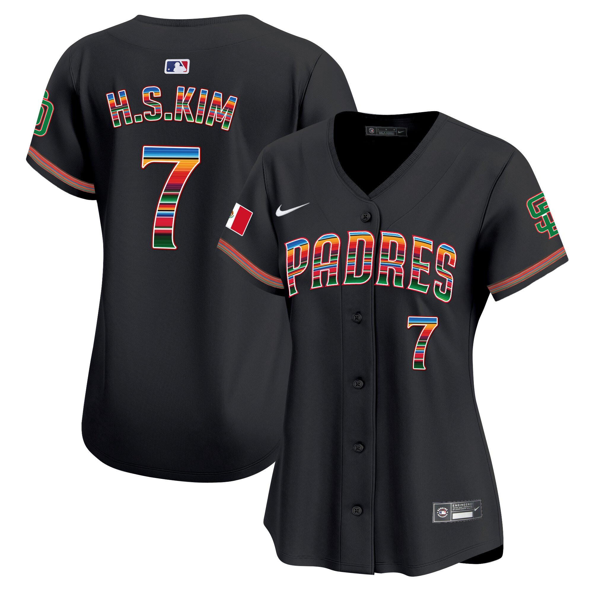 Ha-Seong Kim 7 San Diego Padres Mexico Women Jersey - Black
