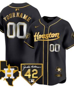 Houston Astros 2024 Jackie Robinson Patch Vapor Premier Limited Custom Jersey