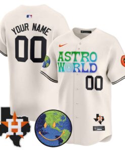 Houston Astros Cactus Jack Astro World Vapor Premier Limited Custom Jersey