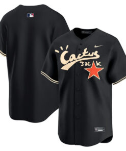 Houston Astros Cactus Jack Black Jersey V2 - Men