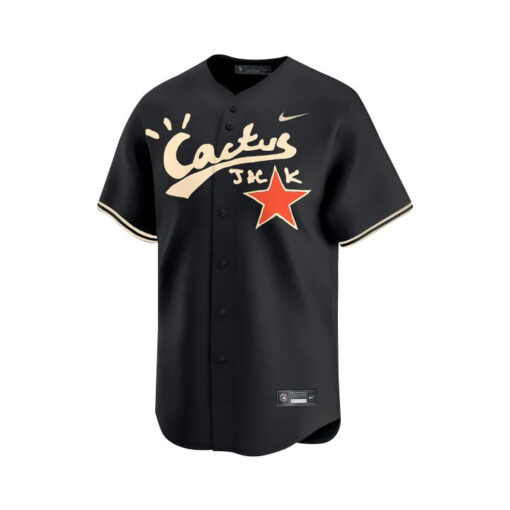 Houston Astros Cactus Jack Black Jersey V2 - Men - Image 2