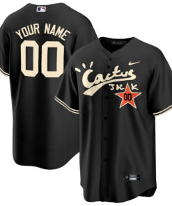 Houston Astros Cactus Jack Customized Black Jersey - Men