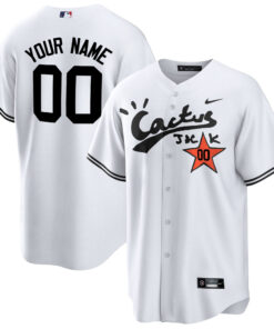 Houston Astros Cactus Jack Customized Men Jersey - White