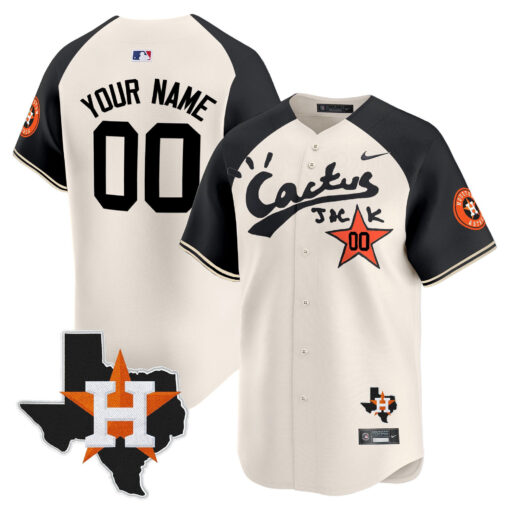 Houston Astros Cactus Jack Houston Patch Customized Limited Jersey - Men - Image 2