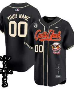 Houston Astros Cactus Jack Patch V2 Custom Men Jersey - Black