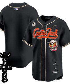 Houston Astros Cactus Jack Patch V2 Men Jersey - Black