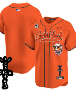 Houston Astros Cactus Jack Patch V2 Men Jersey - Orange