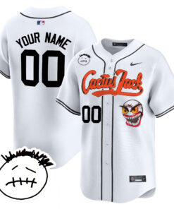 Houston Astros Cactus Jack Patch V3 Custom Men Jersey - White