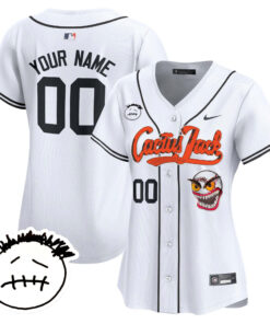 Houston Astros Cactus Jack Patch V3 Custom Women Jersey - White