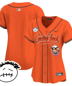 Houston Astros Cactus Jack Patch V3 Women Jersey - Orange