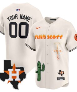 Houston Astros Cactus Jack Patch Vapor Premier Limited Custom Jersey V9 - Stitched - Jersey AZ
