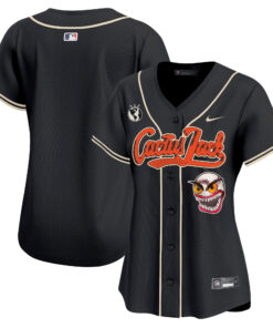 Houston Astros Cactus Jack Patch Women Jersey - Black