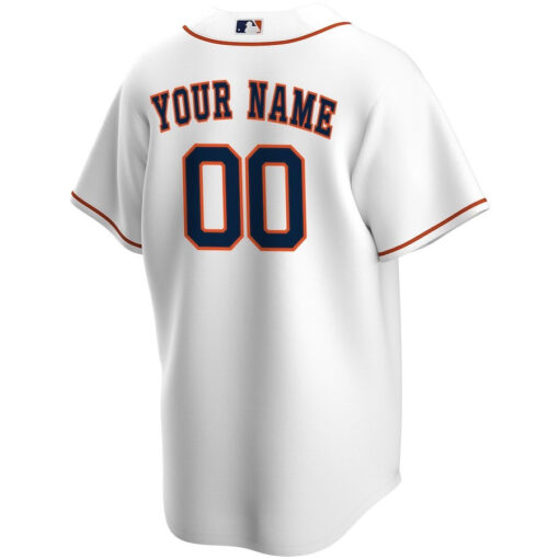 Houston Astros Home Custom Men Jersey - White - Image 3