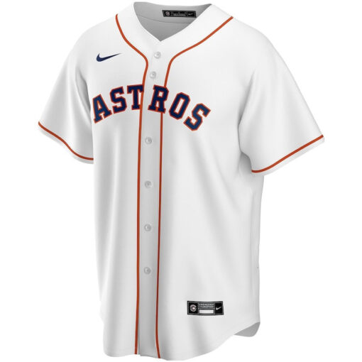 Houston Astros Home Custom Men Jersey - White - Image 2