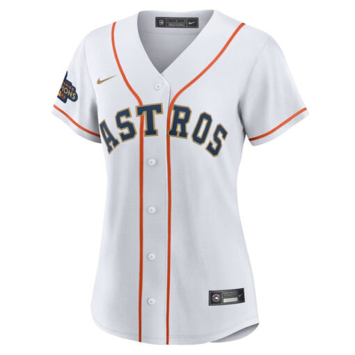 Houston Astros Women's 2023 Gold Collection Jersey - White/Gold - Image 2