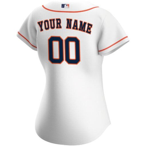 Houston Astros Women's Home Custom Jersey - White - Image 3