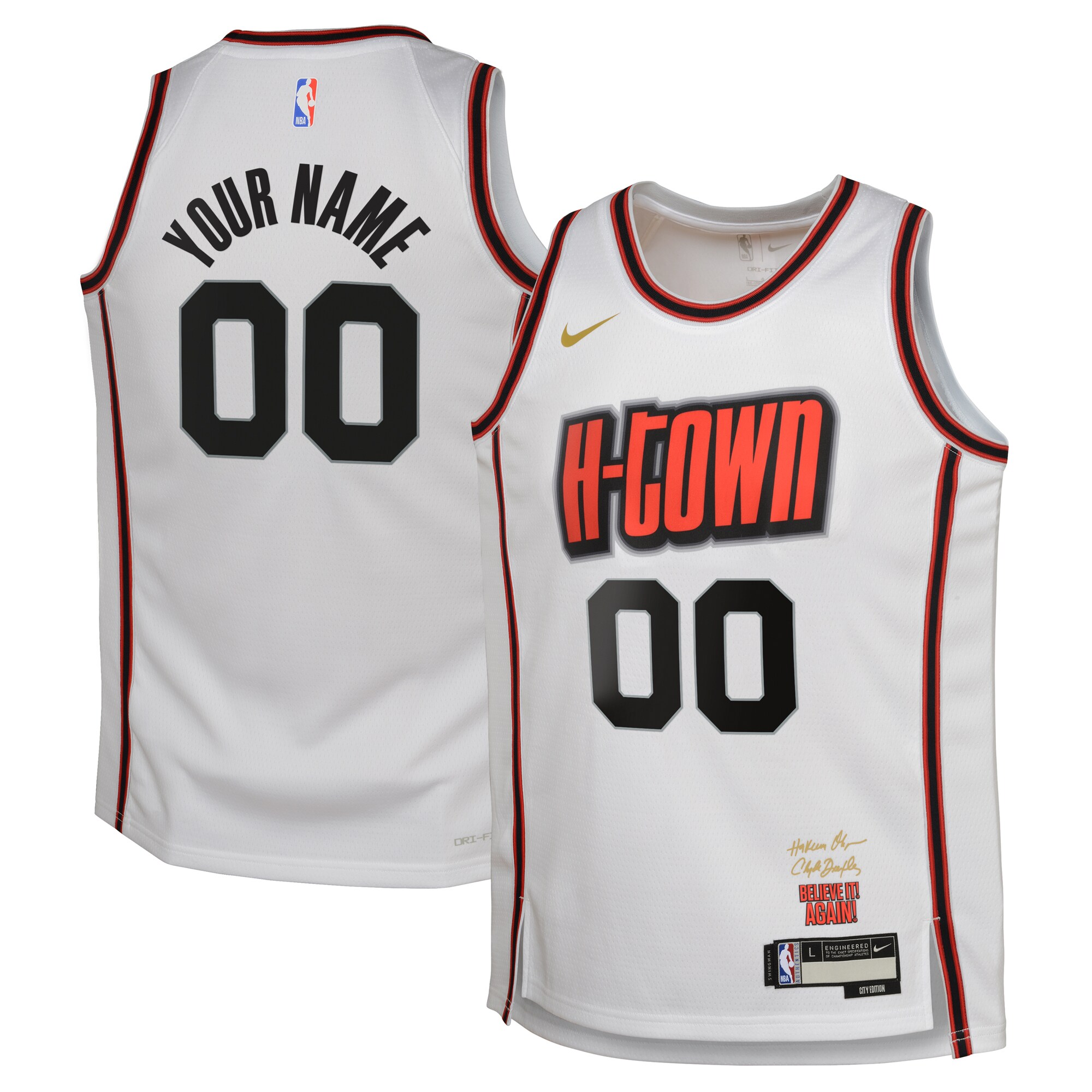 Houston Rockets City Edition Swingman Jersey 2024 - Custom - Youth - JS901