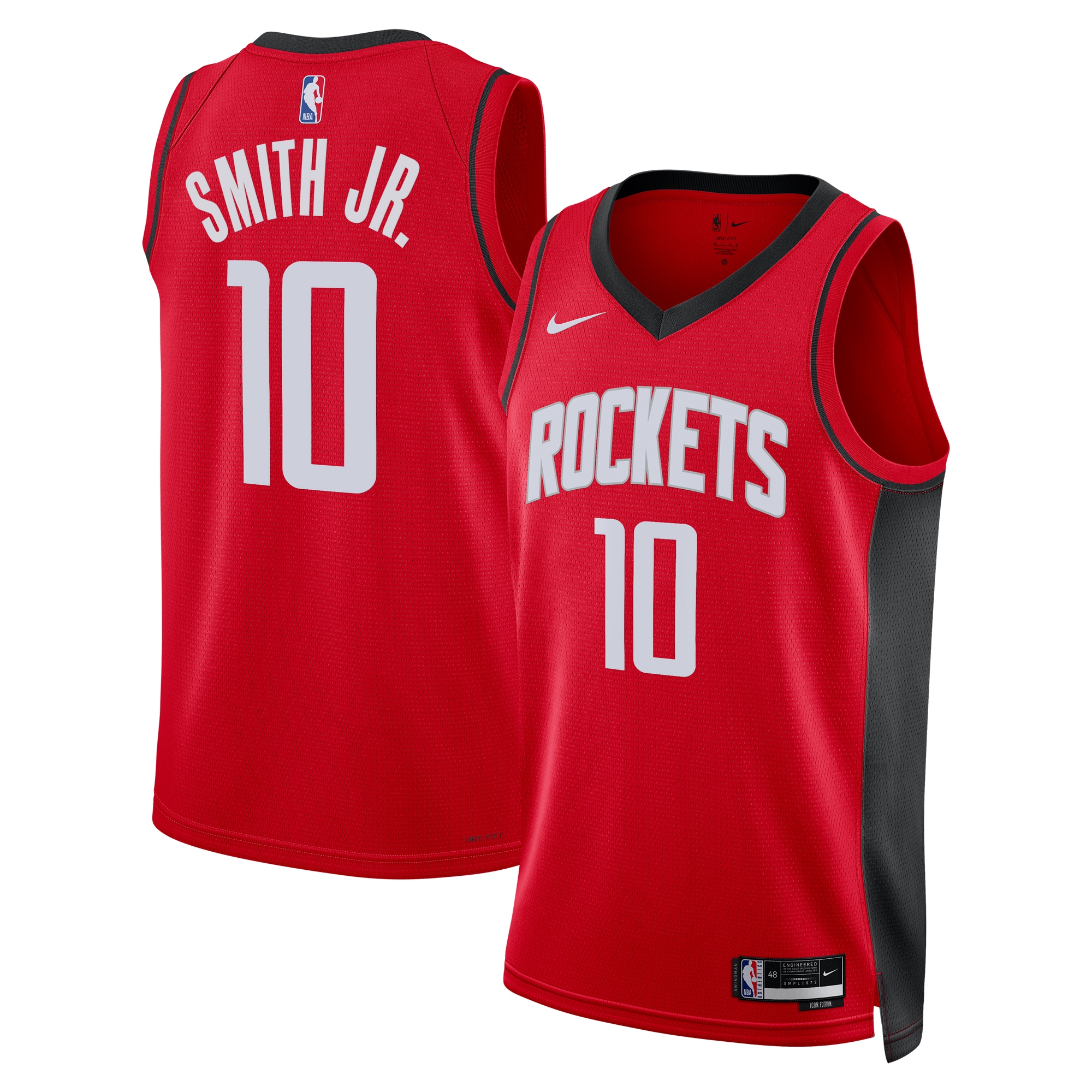 Houston Rockets Icon Edition Swingman Jersey - Red - Jabari Smith Jr. - Unisex - JS282