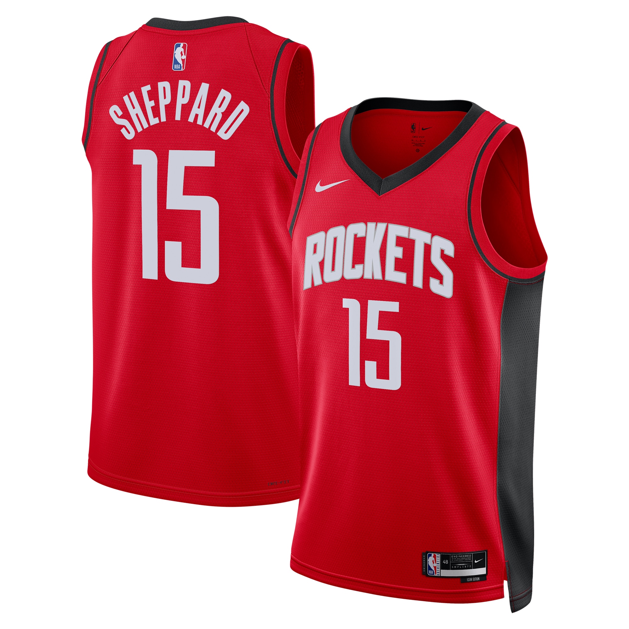 Houston Rockets Icon Swingman Jersey - Red - Reed Sheppard - Unisex - JS973