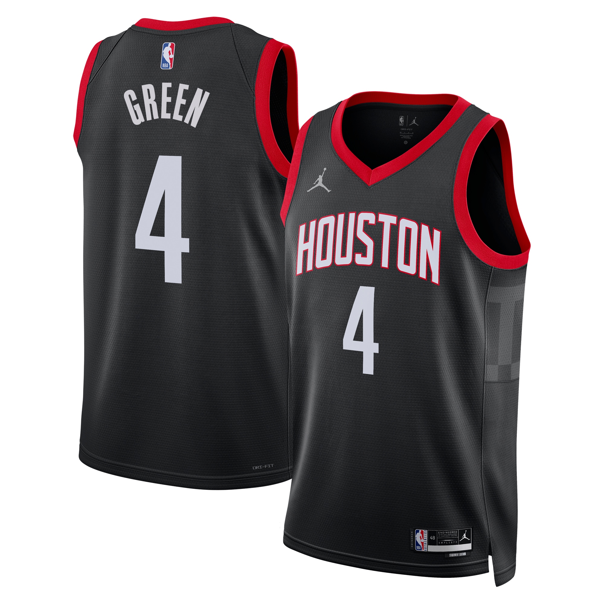 Houston Rockets Jordan Statement Swingman Jersey - Black - Jalen Green - Mens - JS991