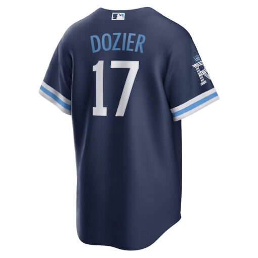 Hunter Dozier 17 Kansas City Royals City Connect Player Men Jersey - Navy - Image 3