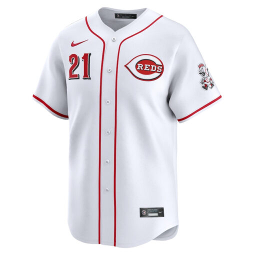 Hunter Greene 21 Cincinnati Reds Home Limited Player Men Jersey - White - Image 2