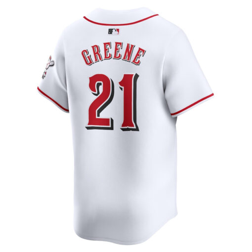 Hunter Greene 21 Cincinnati Reds Home Limited Player Men Jersey - White - Image 3