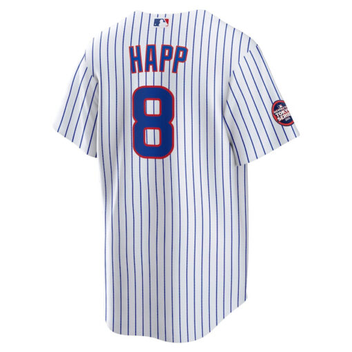 Ian Happ 8 Chicago Cubs 2025 MLB World Tour: Tokyo Series Home Player Men Jersey - White - Image 3