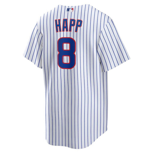 Ian Happ 8 Chicago Cubs Home Men Jersey - White - Image 3