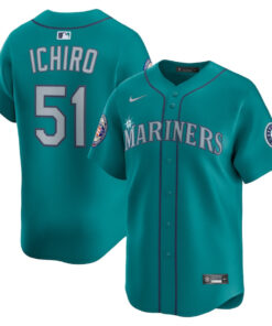 Ichiro Suzuki 51 Seattle Mariners 2025 National Baseball Hall of Fame Alternate Limited Player Men Jersey - Aqua