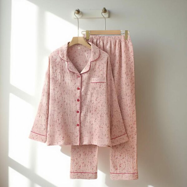 Floral Bridesmaid Pajamas | Muslin Cotton Bridesmaid Proposal | Lounge Wear Women's Pajama Set Bachelorette Pajamas | Cotton Matching PJs - Image 5