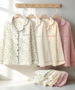 Floral Bridesmaid Pajamas | Muslin Cotton Bridesmaid Proposal | Lounge Wear Women's Pajama Set Bachelorette Pajamas | Cotton Matching PJs