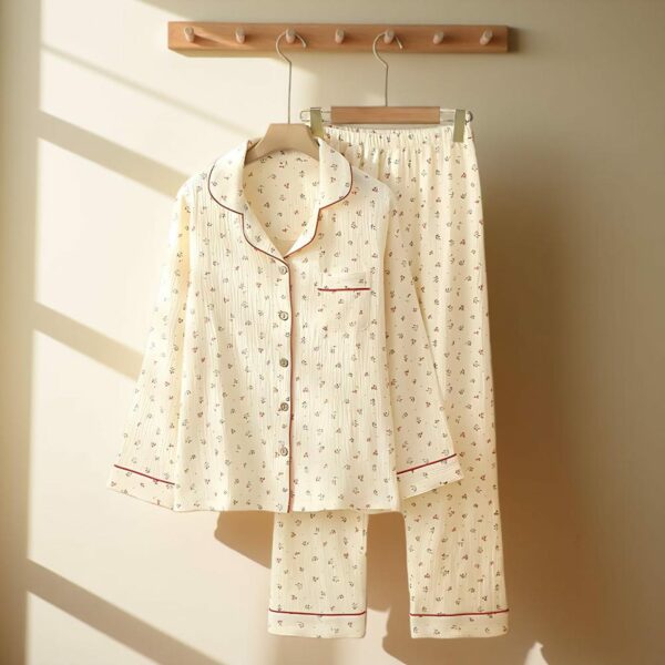 Floral Bridesmaid Pajamas | Muslin Cotton Bridesmaid Proposal | Lounge Wear Women's Pajama Set Bachelorette Pajamas | Cotton Matching PJs - Image 6