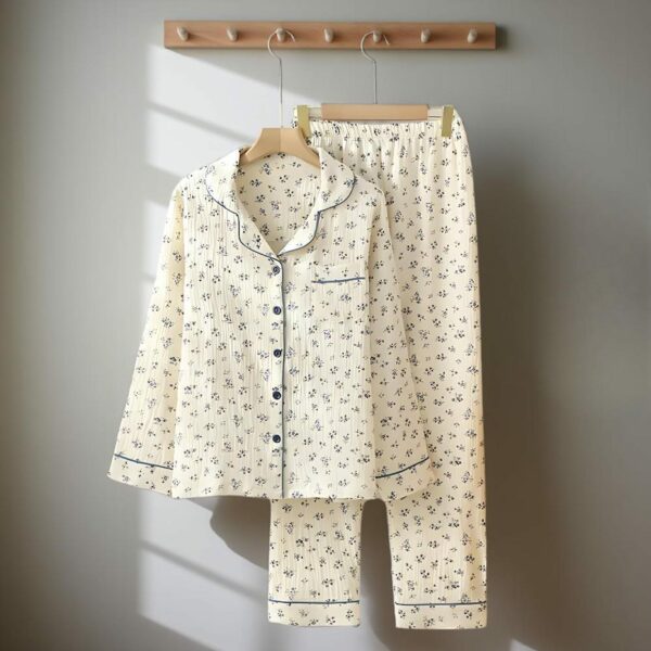 Floral Bridesmaid Pajamas | Muslin Cotton Bridesmaid Proposal | Lounge Wear Women's Pajama Set Bachelorette Pajamas | Cotton Matching PJs - Image 7