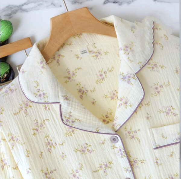 Pure Cotton Floral Pajamas | Muslin Cotton | Lounge Wear Women's Pajama Set | Cute Sleepwear | Bachelorette Pajamas | Matching PJs|Comfort - Image 4