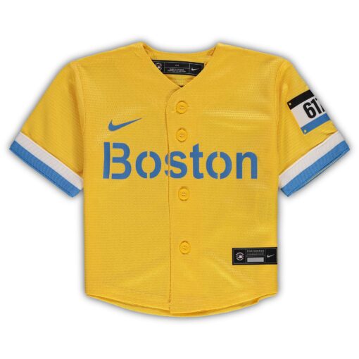 Infant Boston Red Sox Gold MLB City Connect Jersey - Image 2