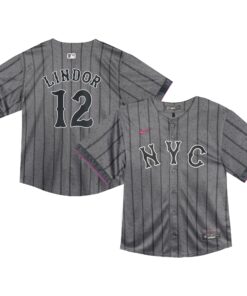 Infant New York Mets Francisco Lindor Graphite 2024 City Connect Limited Player Jersey