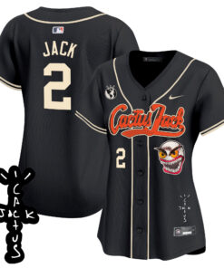 Jack 2 Houston Astros Cactus Jack Patch V2 Women Jersey - Black