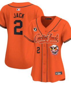 Jack 2 Houston Astros Cactus Jack Patch Women Jersey - Orange