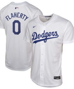 Jack Flaherty 0 Los Angeles Dodgers Home Player Game YOUTH Jersey - White