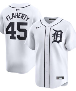 Jack Flaherty 45 Detroit Tigers Home Limited Player Men Jersey - White