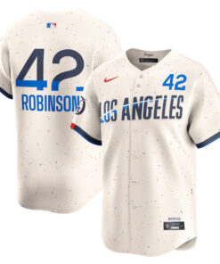 Jackie Robinson 42 Los Angeles Dodgers 2024 City Connect Limited Men Jersey - Cream
