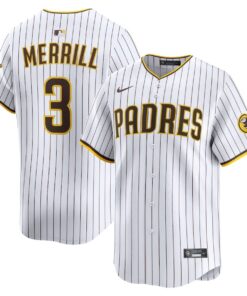 Jackson Merrill 3 San Diego Padres Alternate Limited Player Men Jersey - White