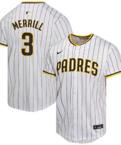 Jackson Merrill 3 San Diego Padres Home Player Game YOUTH Jersey - White
