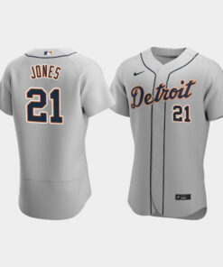 JaCoby Jones 21 Detroit Tigers Gray Road Jersey Jersey