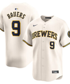 Jake Bauers 9 Milwaukee Brewers Home Limited Player Men Jersey - Cream