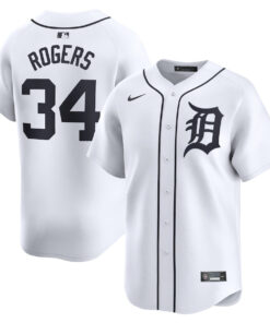 Jake Rogers 34 Detroit Tigers Home Limited Player Men Jersey - White