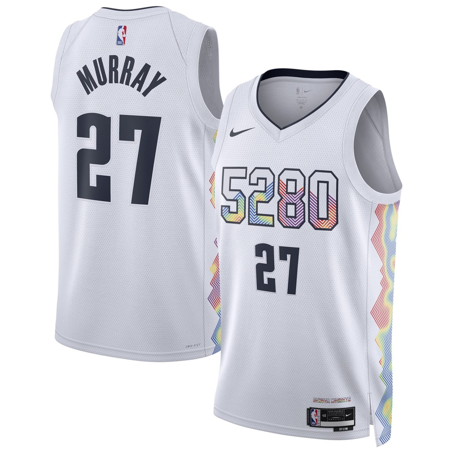 Jamal Murray Jersey Merch Denver Nuggets White 2024-25 Swingman Player Jersey City Edition
